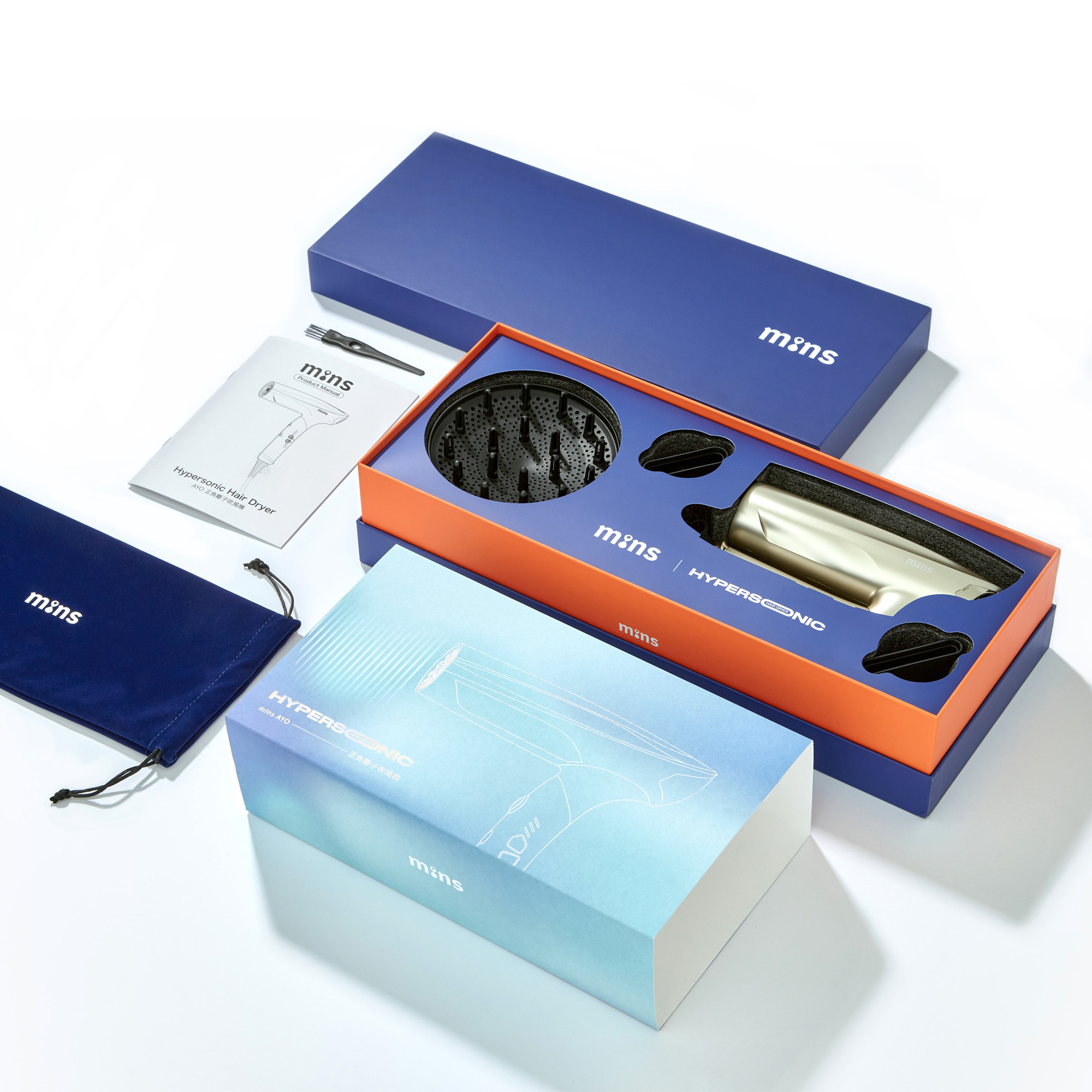 AYO 正負離子吹風機 袖套設計