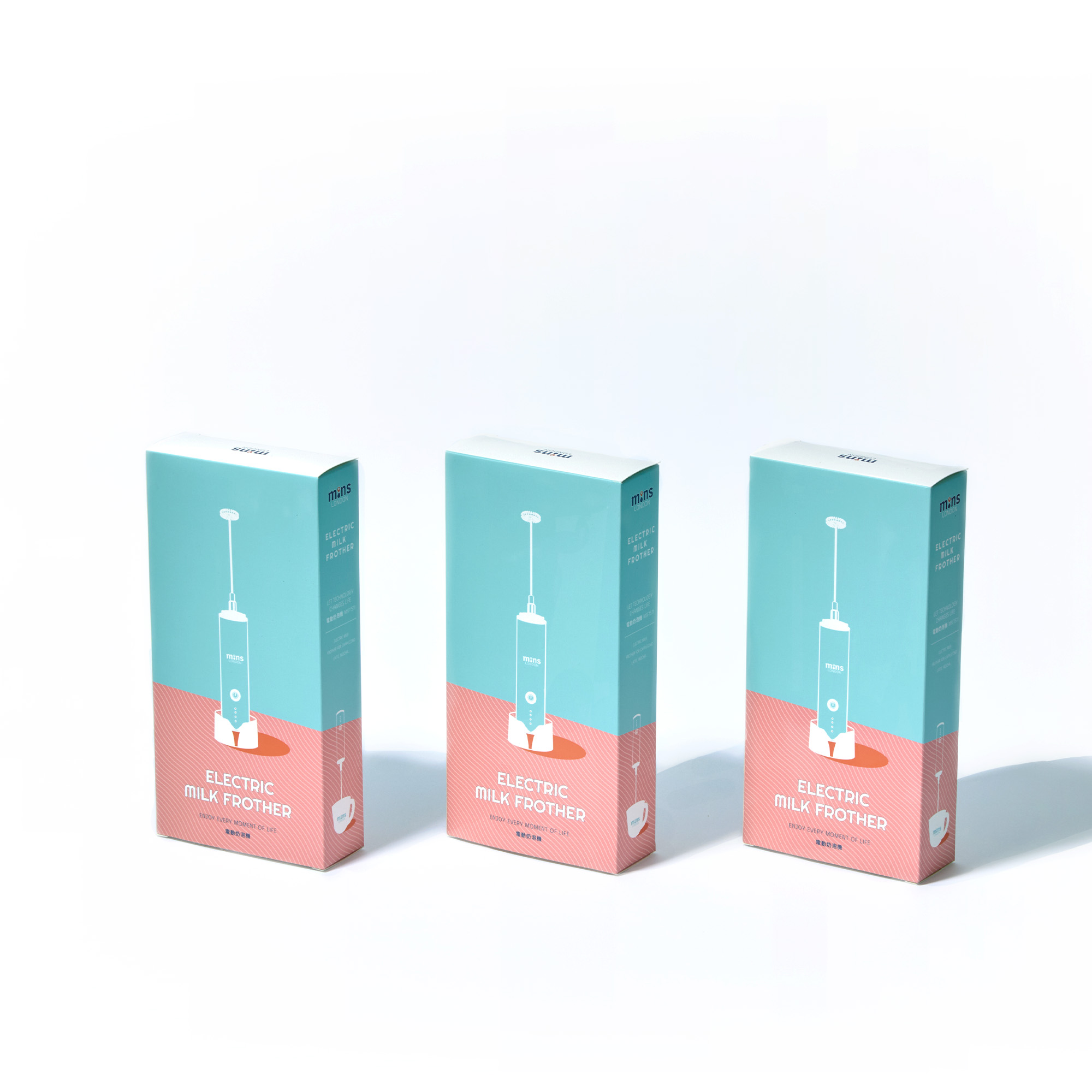 mins 電動奶泡機 包裝設計